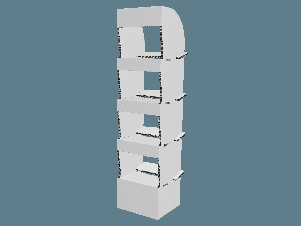ICB10041 Multiple-Shelf Display — Floor Displays 3D template by 1Displays