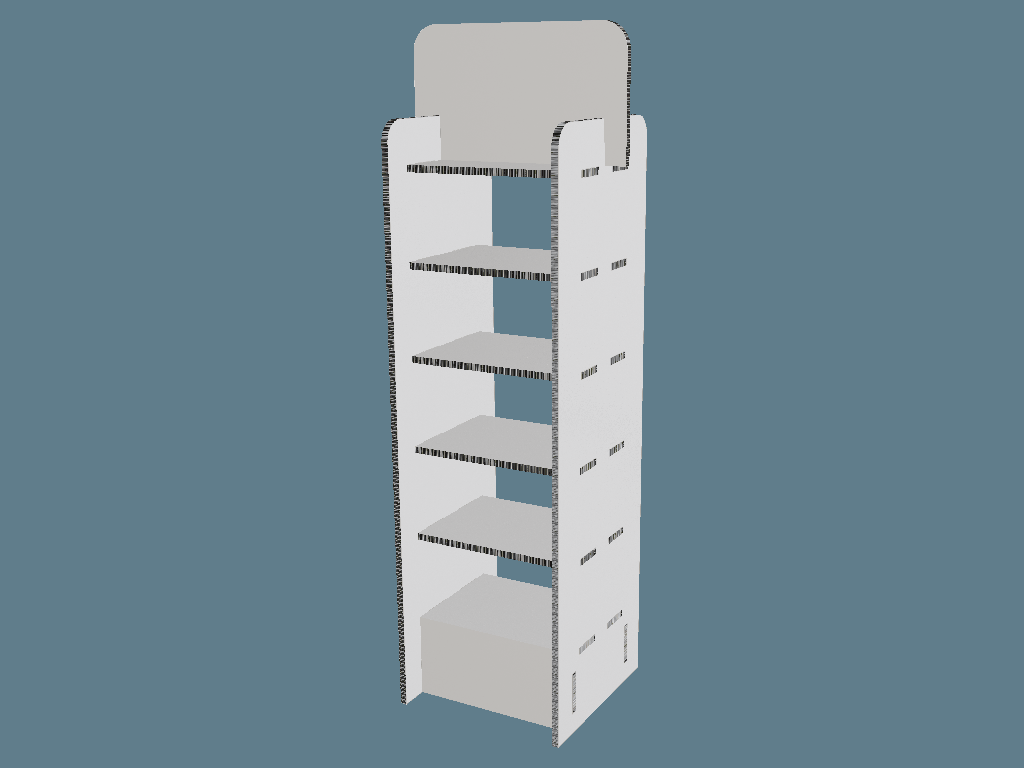 ICB10060 Two Face Shelf Display — Floor Displays 3D template by 1Displays