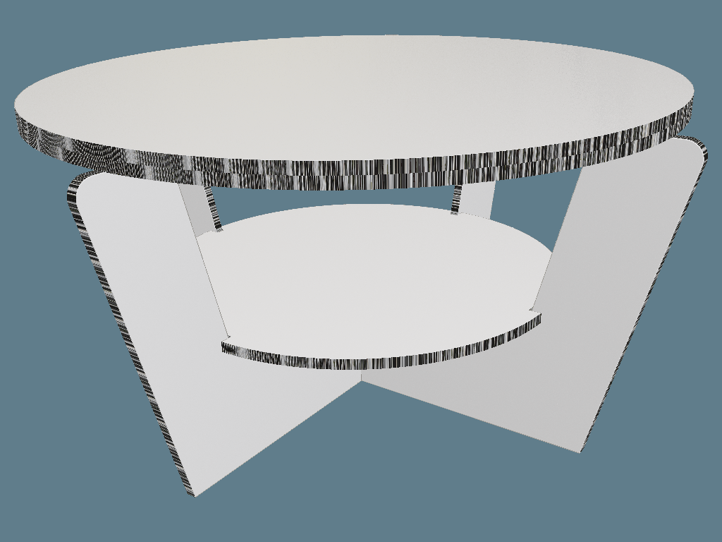 ICB20008 Table — Cardboard Furniture 3D template by 1Displays