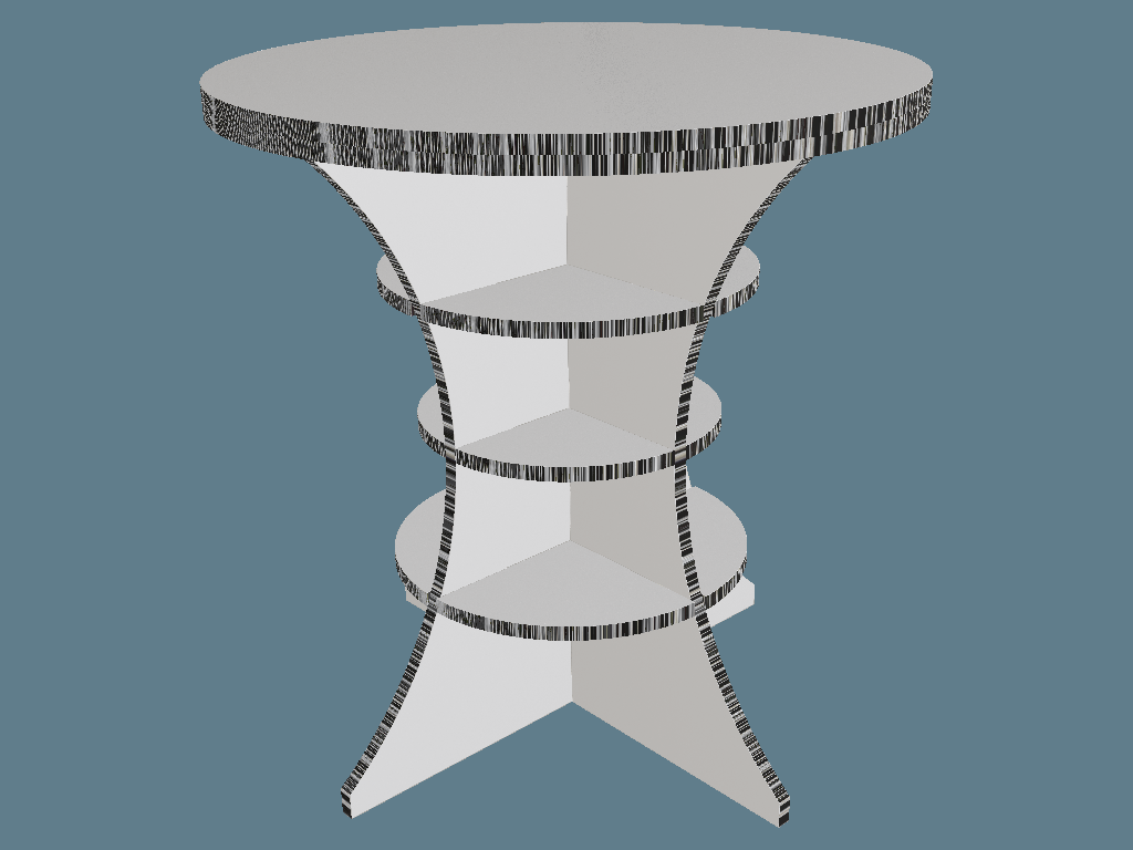 ICB20102 Bar Table — Cardboard Furniture 3D template by 1Displays