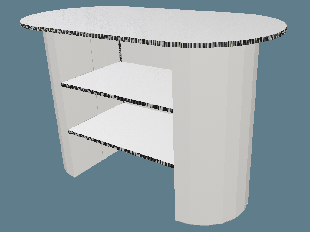 ICB20120 Promo Table — Cardboard Furniture 3D template by 1Displays