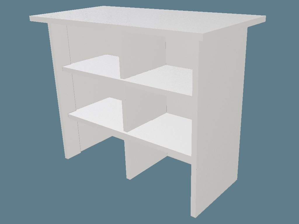 ICB20121 Promo Table — Cardboard Furniture 3D template by 1Displays