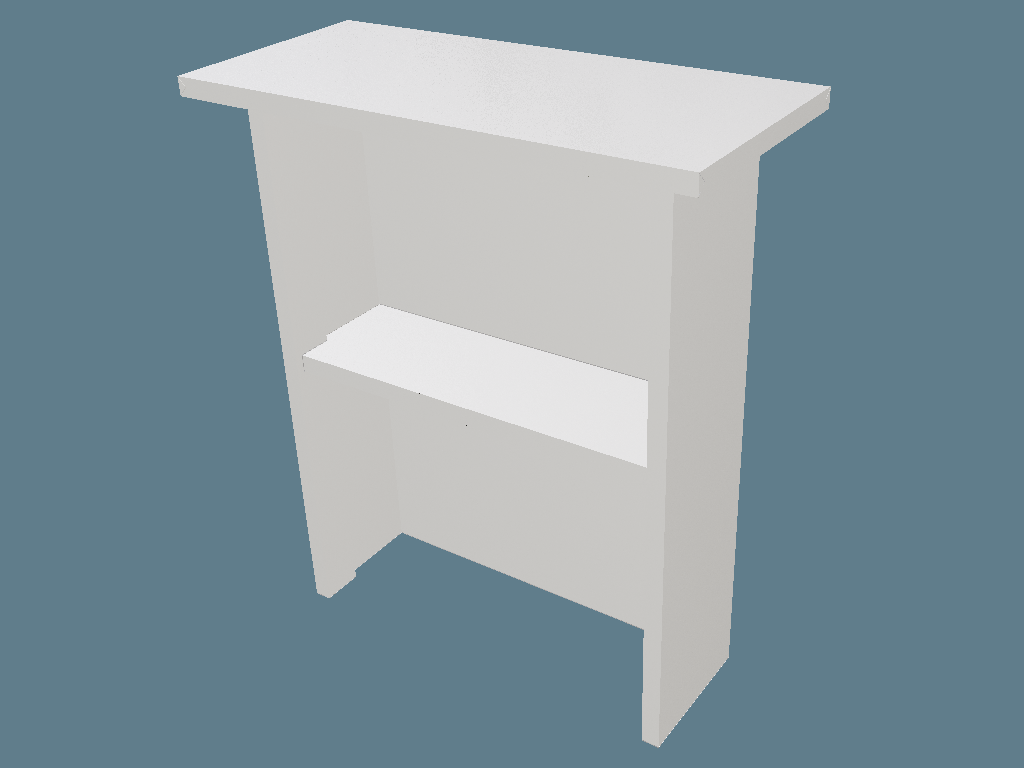 ICB20123 Promo T-Table — Cardboard Furniture 3D template by 1Displays