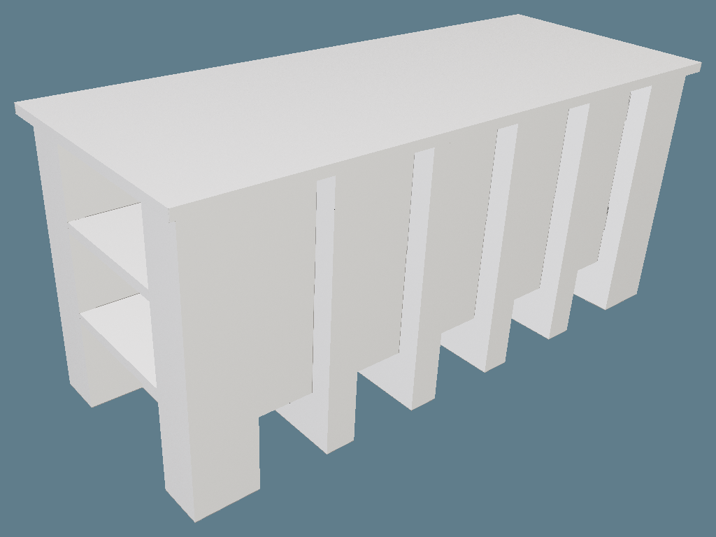 ICB20126 Promo Table — Cardboard Furniture 3D template by 1Displays