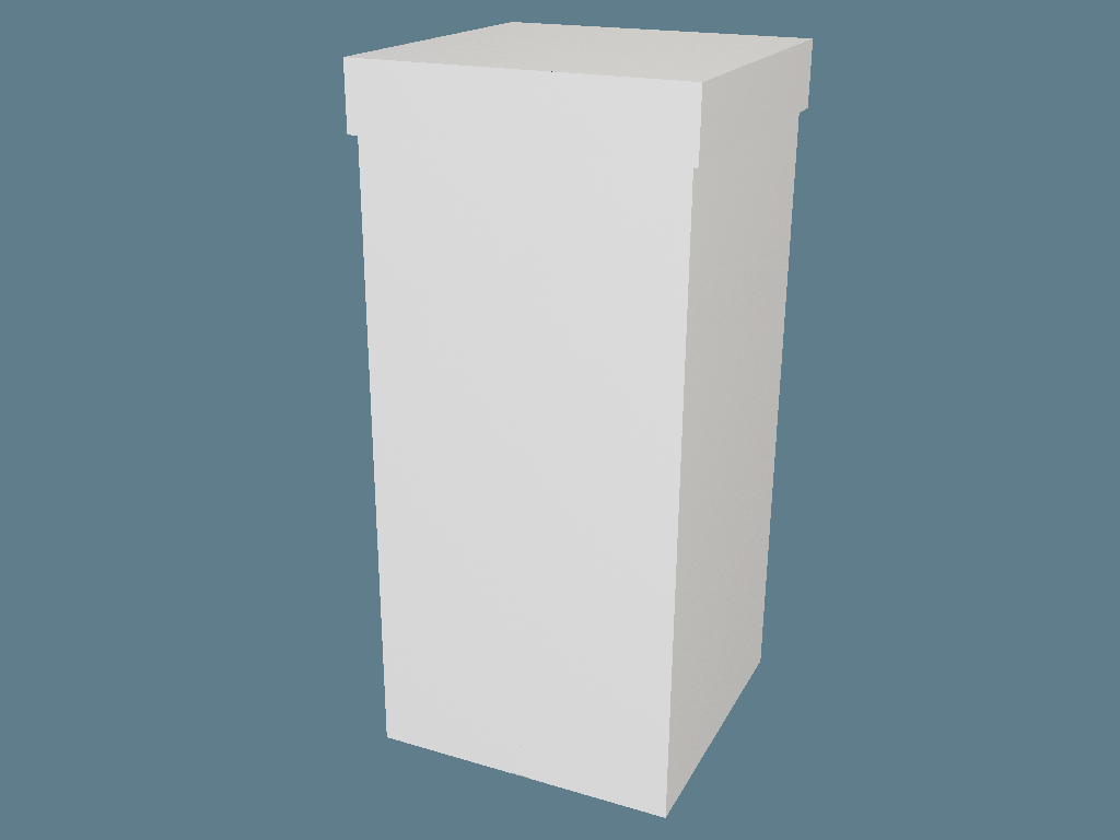ICB20142 Podium — Cardboard Furniture 3D template by 1Displays