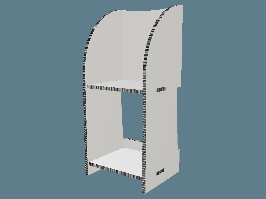 ICB20301 Rack — Cardboard Furniture 3D template by 1Displays
