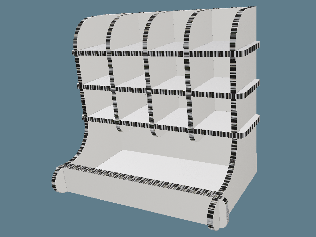 ICB20318 Desk Organizer — Cardboard Furniture 3D template by 1Displays