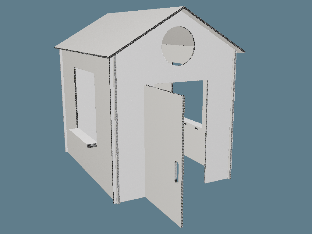 ICB20800 Playground House — Cardboard Furniture 3D template by 1Displays