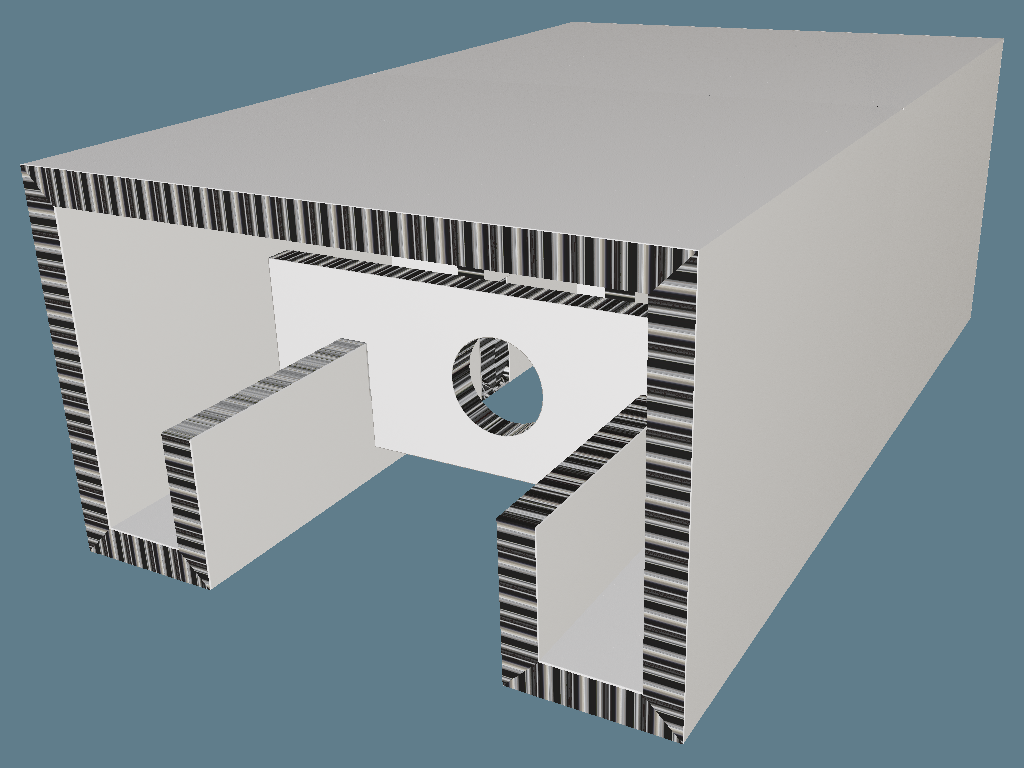 ICB20903 Mini Bulkhead — Cardboard Furniture 3D template by 1Displays