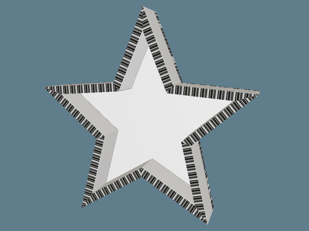ICB20920 Star — Cardboard Furniture 3D template by 1Displays