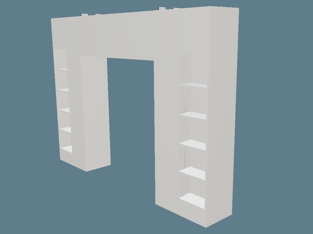 ICB40003 Arch-Shaped Multiple-Shelf Display With Gluing — Walls, Arches & Booths 3D template by 1Displays