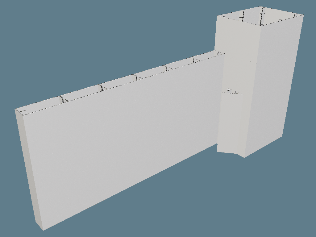 ICB40008 Booth Right Side Storage — Walls, Arches & Booths 3D template by 1Displays