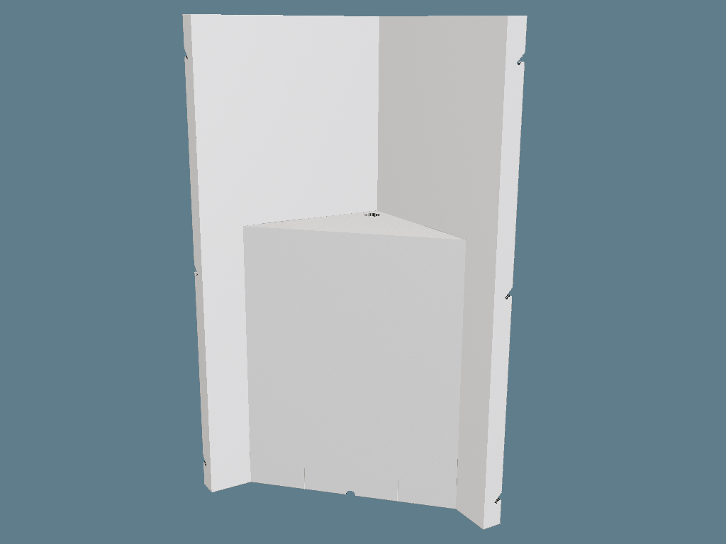 ICB40012 Corner TV Stand Module — Walls, Arches & Booths 3D template by 1Displays