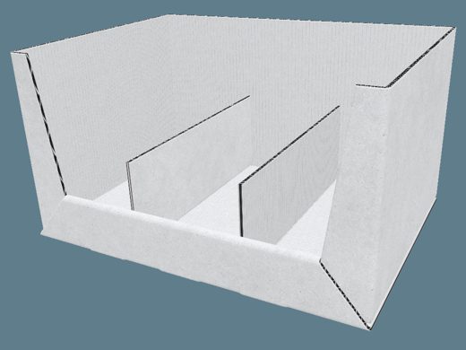 FEFCO 0809 Shelf-Ready Tray / Shipper 3D render