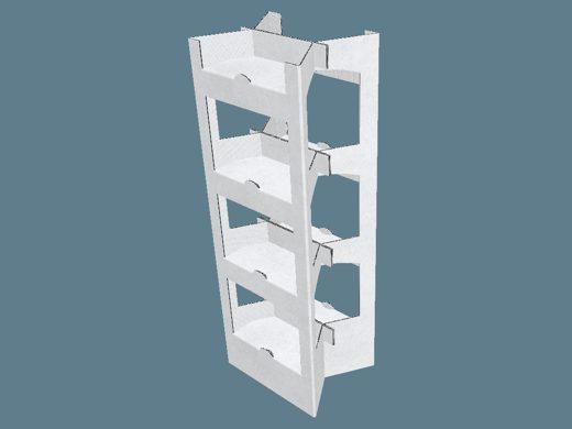 FEFCO 0843 Shelf-Ready Tray / Shipper 3D render