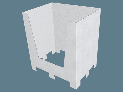 FEFCO 0865 Shelf-Ready Tray / Shipper 3D render