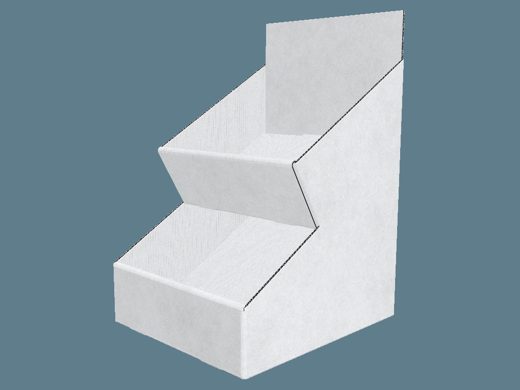 EVC61030 Two Shelf Display with Self Locking Front Panel 3D render