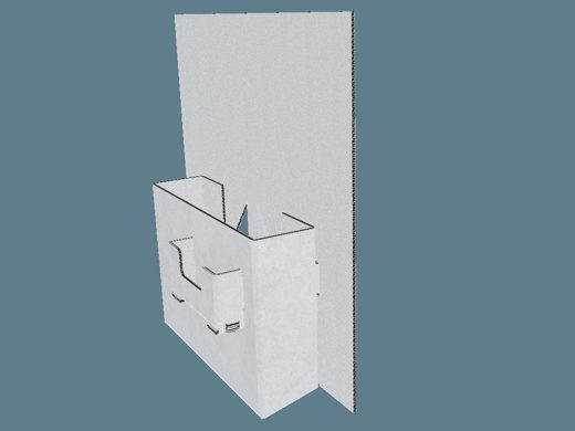EVC61050 Table Top Two Pockets Display 3D render