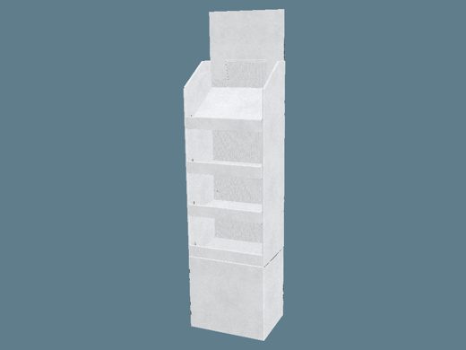 EVC62008 Multiple Slanted Shelves Display 3D render