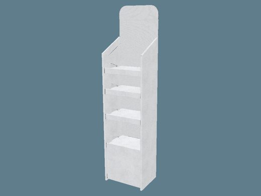 EVC62012 Four-Shelf Displays with Supports 3D render