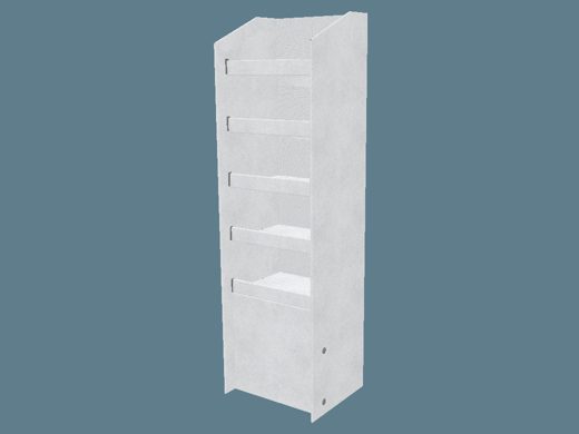 EVC62013_3 Shelf Display with Supports 3D render
