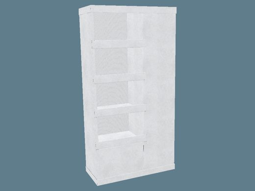 EVC62017 Multiple-Shelf Display 3D render