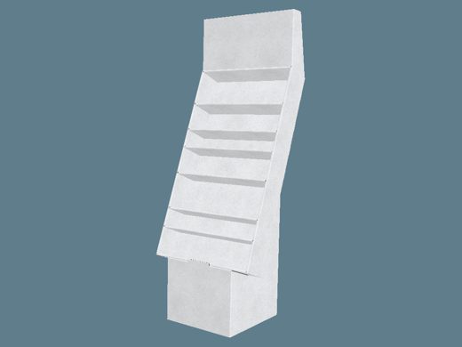 EVC62018 Multiple Slanted Shelves Stand Display 3D render