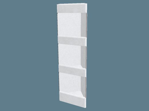 EVC62028 One Piece Three Shelf Display 3D render