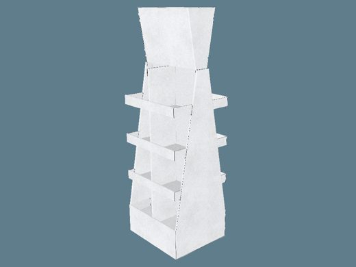 EVC62050 Two Face Four-Shelf Display 3D render