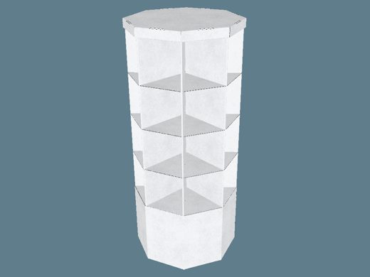 EVC62054 360 Multiple-Shelf Stand Display 3D render