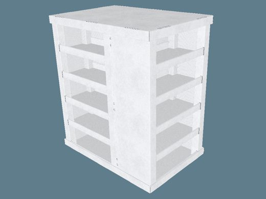 EVC62055 Three Face Multiple-Shelf Display 3D render