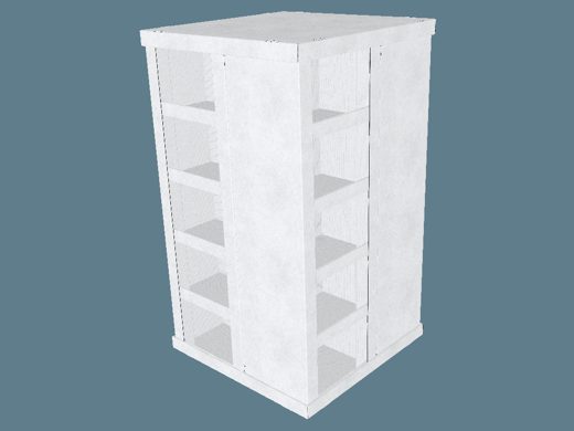 EVC62056 360 Multiple-Shelf Display 3D render