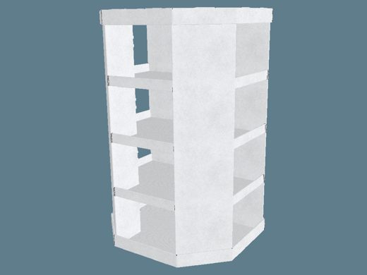 EVC62057 360 Multiple-Shelf Display 3D render