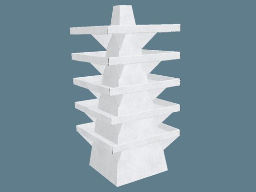 EVC62058 360 Five-Shelf Display 3D render