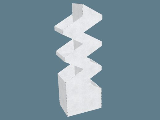 EVC62060 Two Face Multiple-Shelf Stand Display 3D render