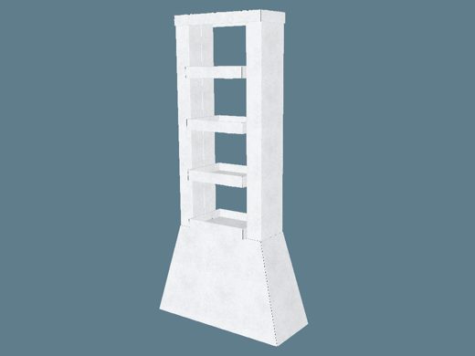 EVC62061 Two Face Multiple-Shelf Display 3D render