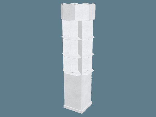 EVC62068 360 Multiple-Shelf Stand Display 3D render
