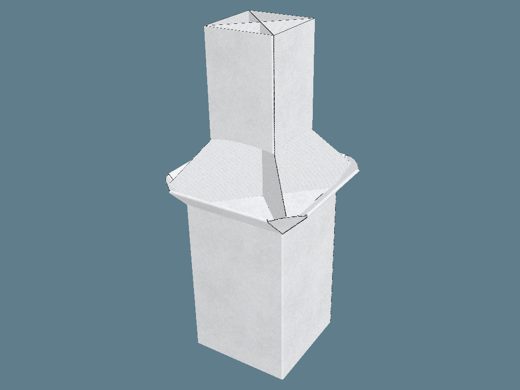 EVC62186 Top Shelf Four Cells Stand Display 3D render