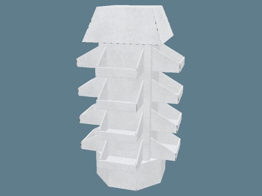 EVC62301 Four-Wall Multiple-Balcony Tower Display 3D render