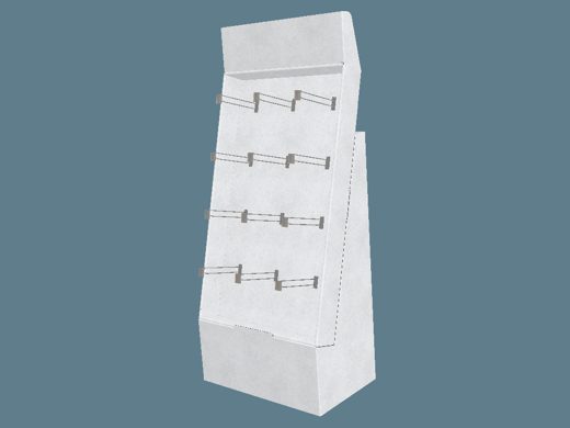 EVC62903 Slanted-Hook Stand Display 3D render