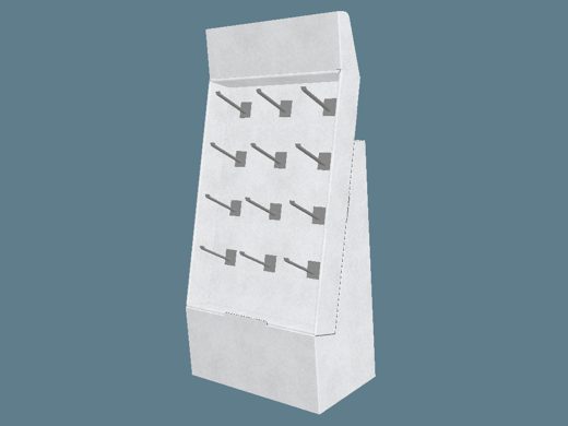 EVC62904 Slanted-Hook Stand Display 3D render