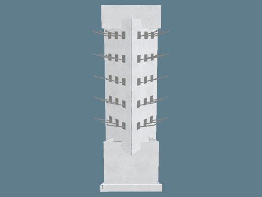 EVC62911 360 Hook Stand Display 3D render