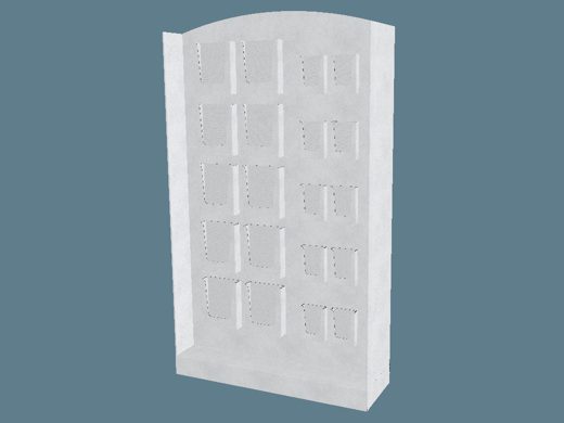 EVC62930 Two Face Multiple-Pocket Leaflet Display 3D render