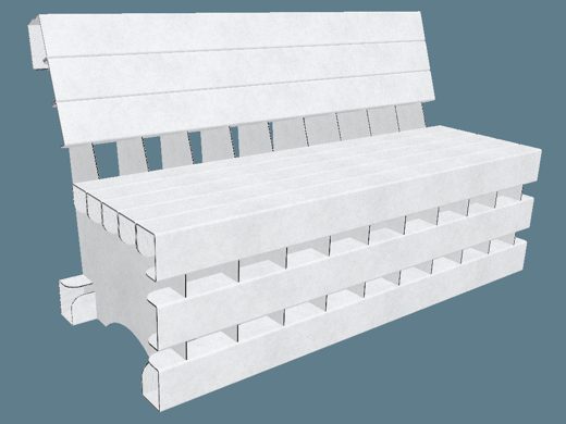 EVC80031 Bench 3D render