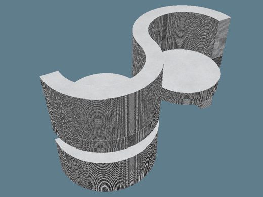 EVC80039 Bench 3D render