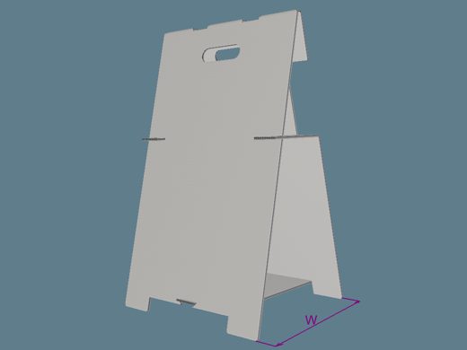EVC80099 A-Frame Sign 3D render
