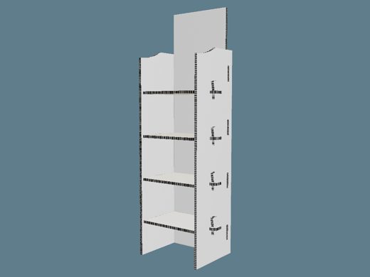 ICB10003 Multiple-Shelf Display 3D render