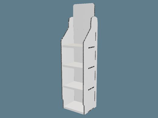 ICB10004 Four-Shelf  Display 3D render