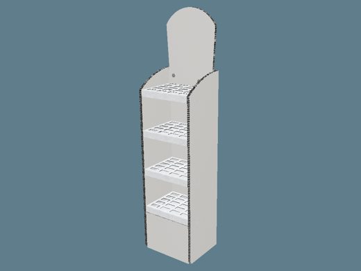 ICB10006 Multiple-Shelf Display with Supports 3D render