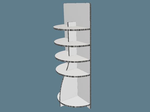 ICB10020 Five-Shelf Semicircle Display 3D render